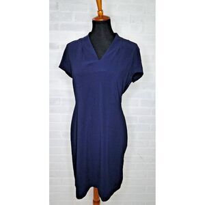 Banana Republic Womens Size 8 Preppy Navy‎ Sculpted Knee-Length Sheath Dress NWT